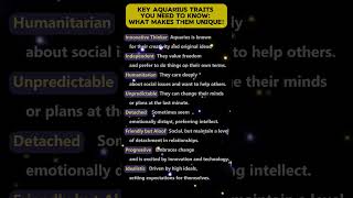 Top 10 Unique Aquarius Traits What Makes Them Stand Out [upl. by Broderic213]