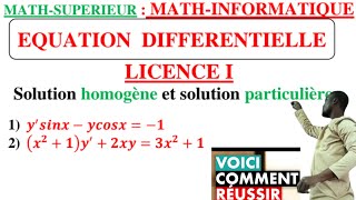 MATHSUPÉquation différentiellesolution homogène et particulièreLicence I [upl. by Diaz957]