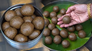 உடலை வலுப்படுத்தும் கருப்பு உளுந்து எள் உருண்டை💪ulundhu urundai in tamil  healthy sweet recipe [upl. by Henden72]