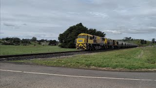 TasRail 2054 TR16 46 Coal train crossing Lemana Road [upl. by Zinnes]