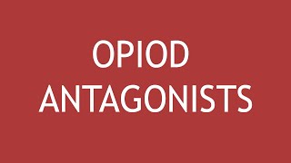 Pharmacology Of Opioid Antagonists by Dr Shikha Parmar [upl. by Sibilla97]