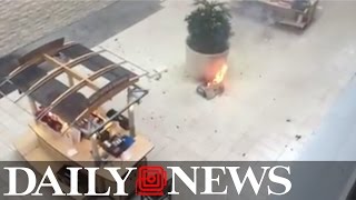 Hoverboard explosion at Texas mall causes evacuation [upl. by Annaehr]