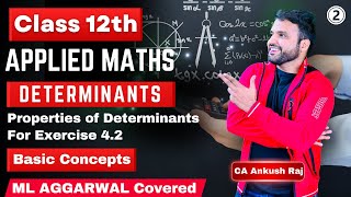 Determinants Class 12 Applied Maths ML Aggarwal  Properties of Determinants  Sri Kautilya [upl. by Atidnan113]