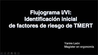 Flujograma IVI Identificación inicial de factores de riesgo de TMERT  nuevo protocolo TMERT [upl. by Ellehcam425]