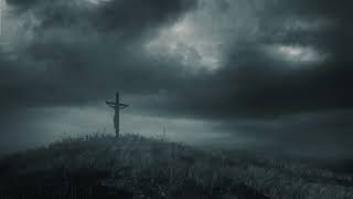 Jesus Calvary Crucifixion Three Crosses On Hill Under Cloudy Dark Sky Christian Worship Background [upl. by Adnauqahs]