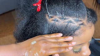 Lightweight Cornrows to try  feeding in braids vs Knotless braiding for beginners  Outre hair [upl. by Buckden]