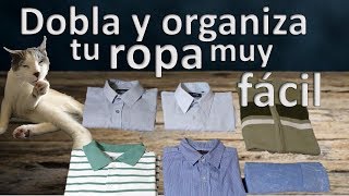 Cómo doblar y organizar tus camisas en segundos muy fácil [upl. by Kallman45]