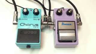 Boss CE2 vs Ibanez CS9 Analog Chorus [upl. by Arissa524]