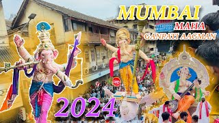 MUMBAI GANPATI MAHA AAGMAN 2024  MAHAGANPATI AAGMAN  KHETWADICHA MORYA AAGMAN [upl. by Assirat]