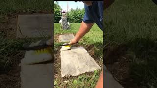 Cleaning Headstones For A Hobby headstonecleaning cemetery [upl. by Alethia]