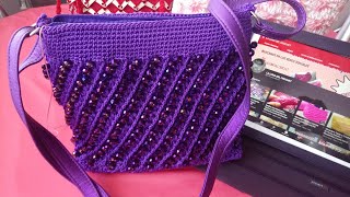 Bolso Tejido a Crochet En Punto Espiral Con CristalesLA LUNA DEL CROCHET [upl. by Biel]