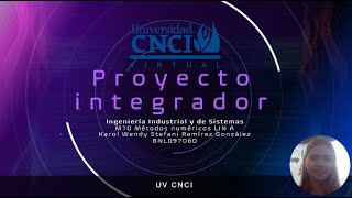 KWSRGPROYECTO INTEGRADORMETODOS NUMERICOS [upl. by Oilasor]