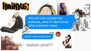 haikyuu texts  hinata exposed the tops  kiss marry kill karasuno edition read desc [upl. by Silver]