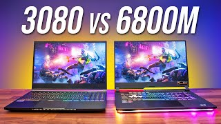 Comparing The BEST Laptop GPUs RTX 3080 vs RX 6800M [upl. by Furmark]