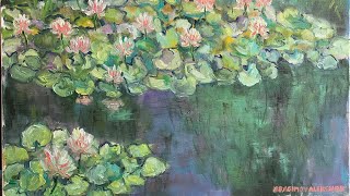 Water Lilies Impressionist Oil Painting Demo [upl. by Ivetts497]