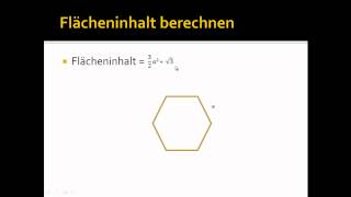 Flächeninhalt von einem Sechseck berechnen [upl. by Eerdna]