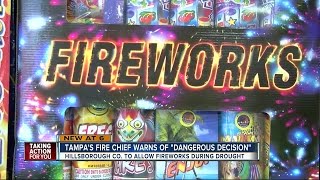 Tampa Fire Chief wants review of fireworks ban [upl. by Alikam824]