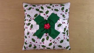 🎁 Cojín Drapeado Navidad 2  Capítulo 2 de 3🎁Smocking CushionManipulating FabricCapitone [upl. by Gilberte]