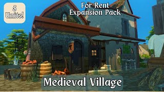 We Built a FUNCTIONAL Medieval Village using Sims 4 For Rent [upl. by Ahsotal]