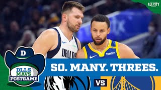 Luka and Klay star in Dallas Mavericks 3point shootout win vs Golden State Warriors  MAVS POSTGAME [upl. by Zerimar870]