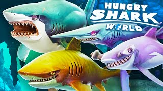 O FUTURO DOS TUBARÕES  Hungry Shark World 33 HSW  NOVO TUBARÃO [upl. by Anagrom]