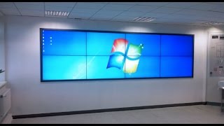 Video wall  WePresent WiPG1500  Spinetix HMP 200  Soluciones para un Video Wall 4x2 [upl. by Neirod]