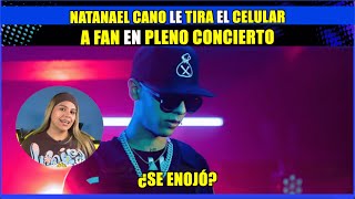 Natanael Cano le tira el celular a fan en pleno concierto😱 ¿Se enojó😳 [upl. by Adiel]