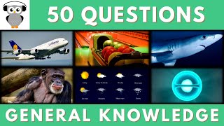 General Knowledge Quiz Trivia 155  Luft Bowling Pin Shark Chimpanzee Weather Cell Catalyst [upl. by Ruella]