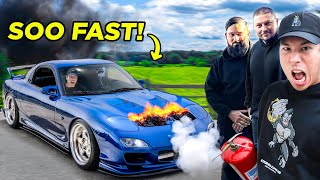 I ATTEMPTED TO DRIVE MY REBUILT BIG TURBO MAZDA RX7 [upl. by Heber]