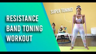 RESISTANCE BAND TONING WORKOUT  Keaira LaShae [upl. by Justina772]