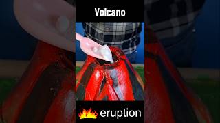 Volcano homemade volcano eruption project shorts [upl. by Ainirtac]