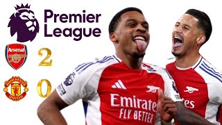 PREMIER LEAGUE ARSENAL HUMBLE MANCHESTER UNITED 20 [upl. by Haissem]