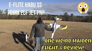 Eflite Habu SS Super Sport 70mm EDF Jet BNF Basic and PNP Maiden Flight amp Review [upl. by Radnaskela364]