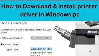 How to Download amp Install the printer Driver in windows PC [upl. by Dulce]