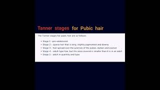 💥 TANNER STAGES For Pubic hair 💥 [upl. by Thordia]