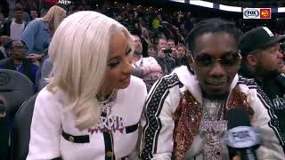 Cardi B and Offset give funny interview at Atlanta Hawks game [upl. by Web]