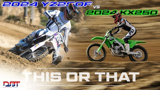 YZ250F vs KX250  2024 250F Motocross Comparison  Dirt Bike Test [upl. by Retsof419]