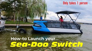 Launching the SeaDoo Switch Pontoon [upl. by Hitt]