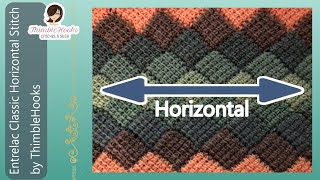 Entrelac Classic Horizontal Crochet Stitch Made Easy  Tutorial How To [upl. by Elison432]