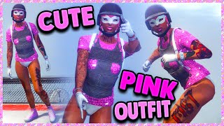 CUTE PINK MODDED FEMALE OUTFIT💗 HALF BODY ARMOR amp SUSPENDERS GLITCH  GTA 5 ONLINE CLOTHING GLITCH [upl. by Celeski]