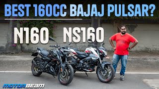 Best 160cc Bajaj Pulsar N160 vs NS160 HindiEnglish  MotorBeam [upl. by Stanzel]