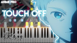 Touch Off  Yakusoku no Neverland OP FULL synthesia piano tutorial UVERworld [upl. by Easter]