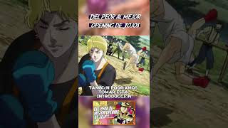 DEL PEOR AL MEJOR OPENING DE JOJOS PARTE 9  Jojos Bizarre Adventure jojo anime shorts [upl. by Ahtnicaj]