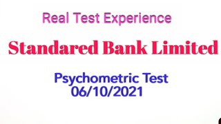 Psychometric Tests I Standard Bank Limited MTO Exam 6 October 2021। Online Psychometric Tests [upl. by Odraboel335]