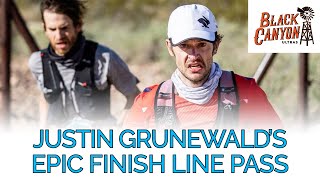 Best Moment of Black Canyon 100K  Grunewalds Epic Finish Line Pass [upl. by Sayette]