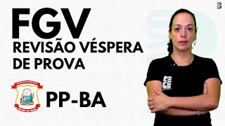 PORTUGUÊS  FGV  CONCURSO PP BA [upl. by Harvard190]