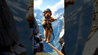 Rope walk  Adventures puppy ai ytshorts yt viralvideo cute funny viralshort subscribe [upl. by Chrysler]