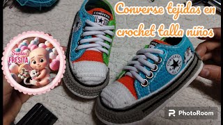 tutorial crochet converse tejidas paso paso [upl. by Buroker]