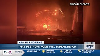 Crews respond to house fire in North Topsail Beach [upl. by Prudhoe663]