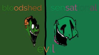 fnf broken strings bloodshed v1 and sensational v2 but evil version vs pibby bear and barney concept [upl. by Yvaht160]